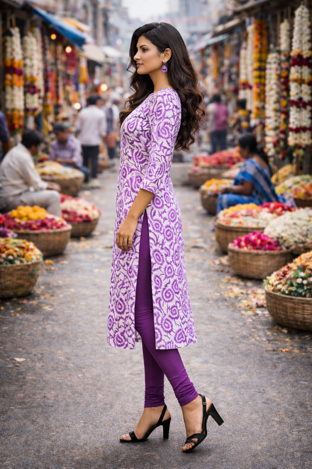 Regular Kurta with V neck