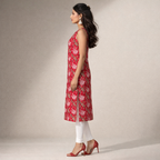 Sleeveless Printed Kurta