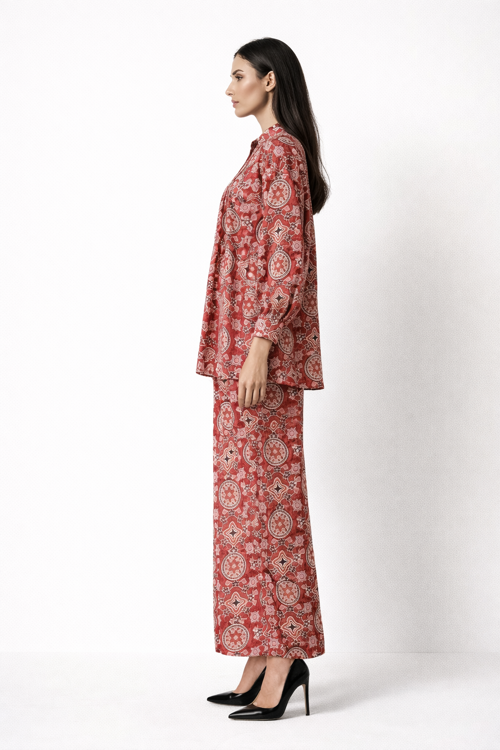 Co-ord’s - Pin-tuck style long sleeve shirt paired with semi palazzo pants