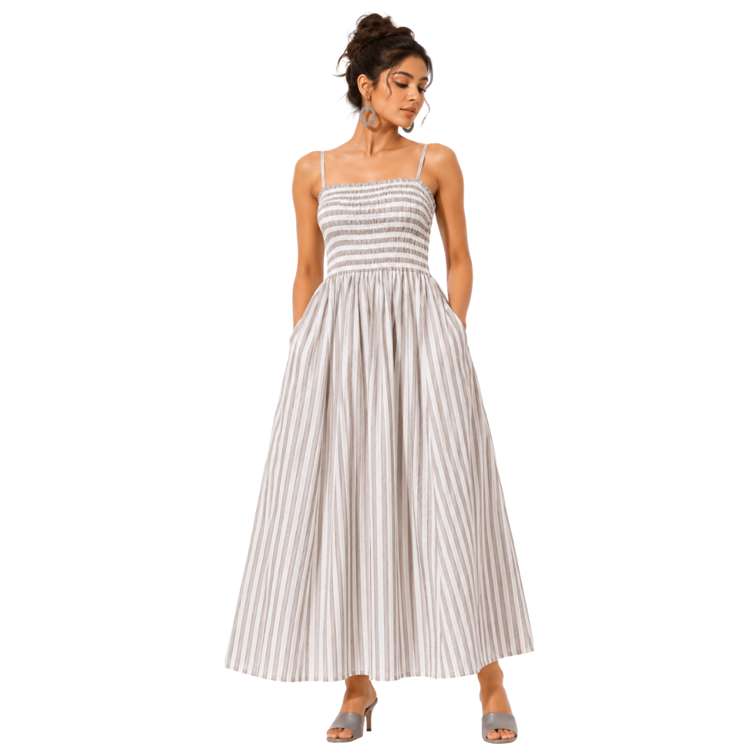 Adjustable thin shoulder strap summer dress