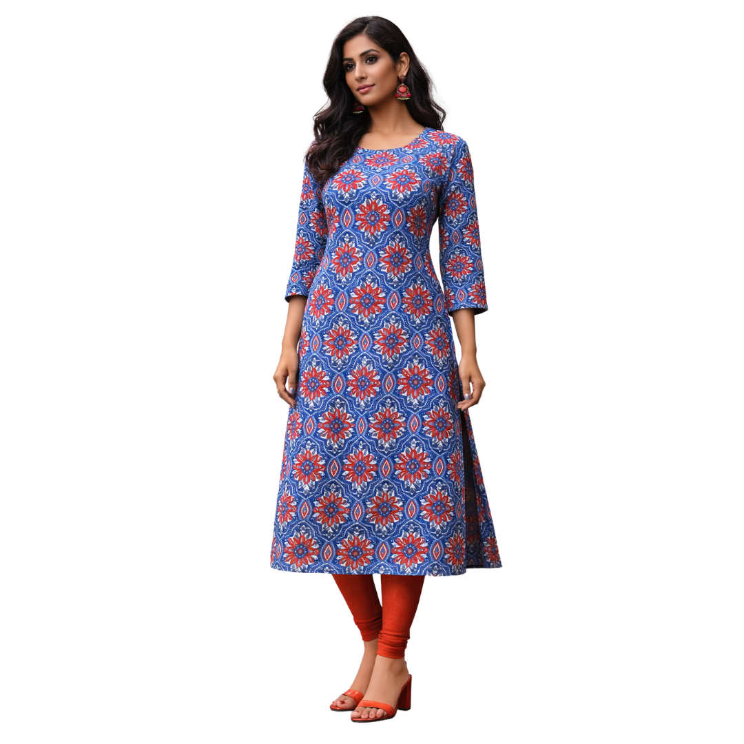 Regular Kurta with Pintuck Sleeves