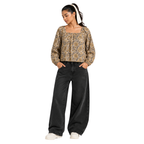 Crop Top with Elastic Neck