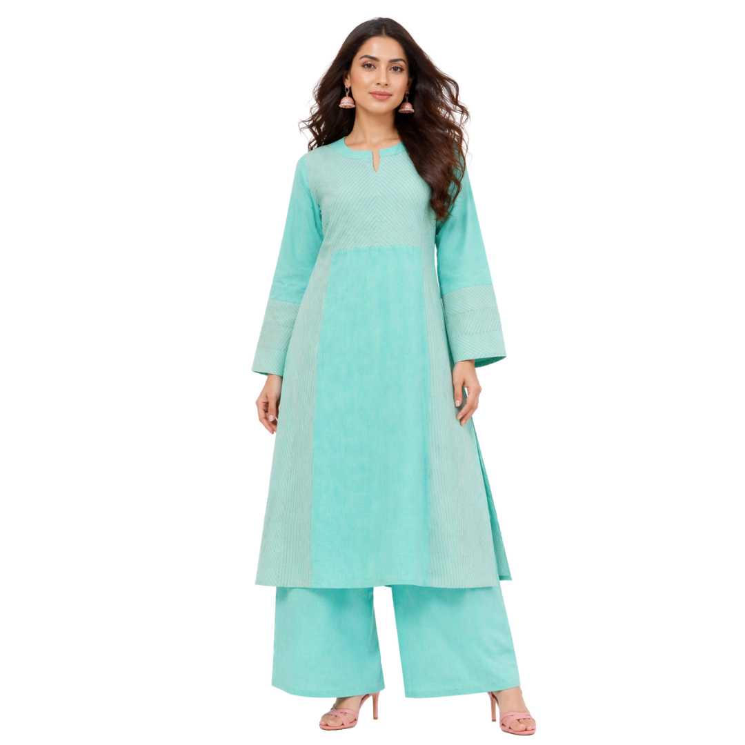 Wide Hem Panel Kurta