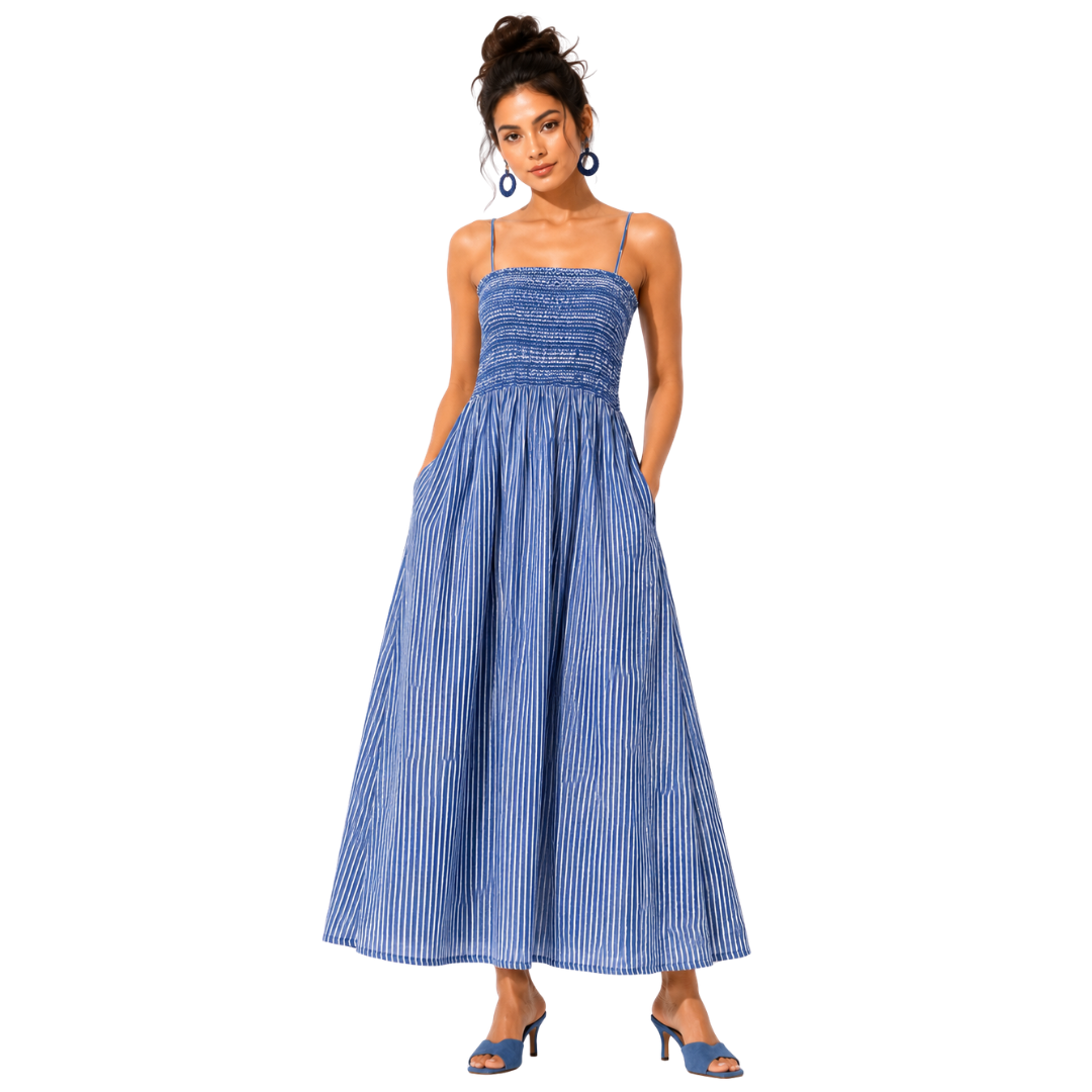 Adjustable thin shoulder strap summer dress