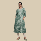 Aline Kurta with laced yoke & Pockets