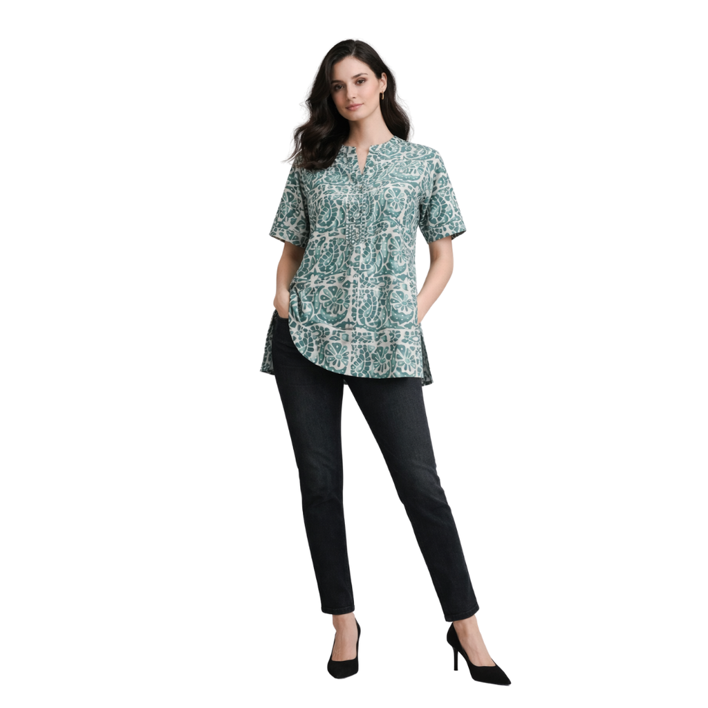 Raglan Sleeve Kurti/Top with Side Slits