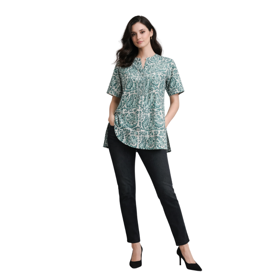 Raglan Sleeve Kurti/Top with Side Slits