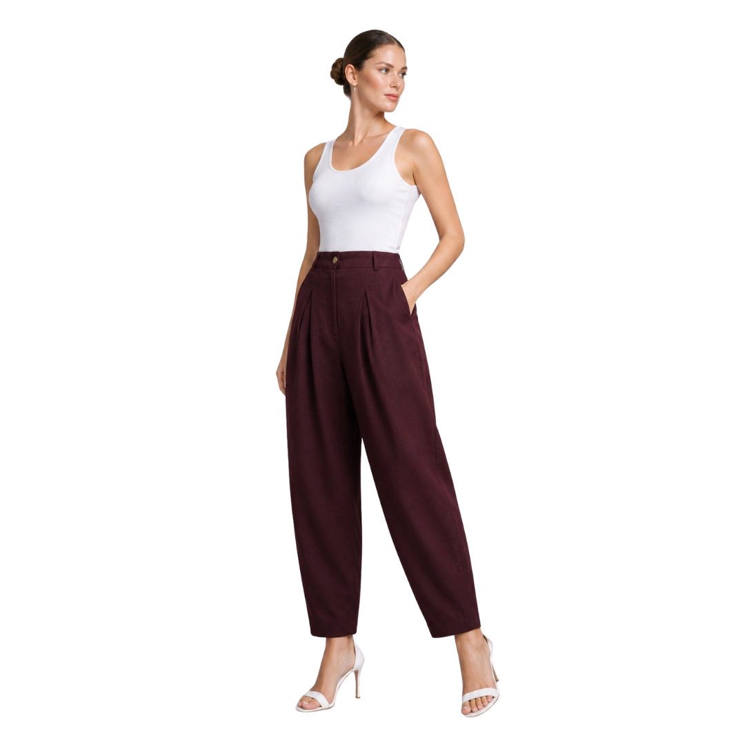 Pleated Pants with Pockets