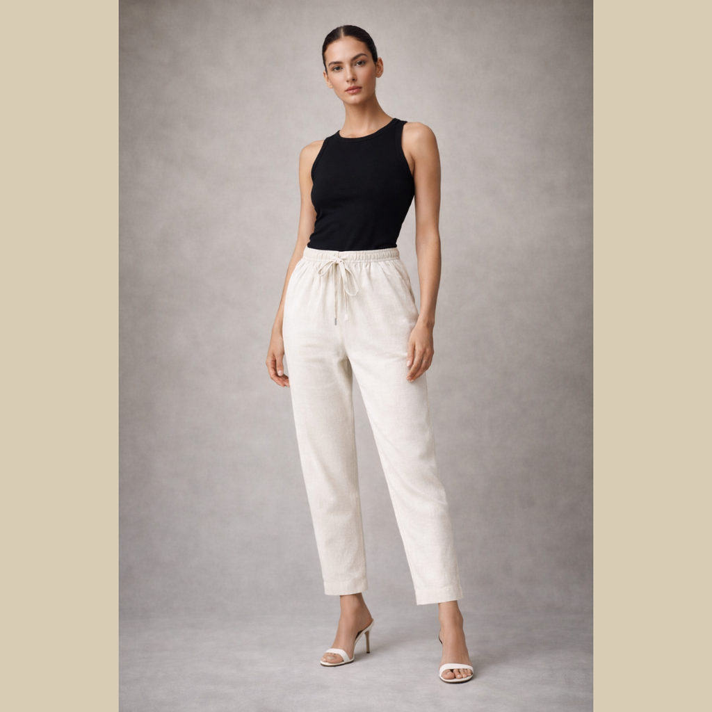 Casual Cigarette Fit, Ankle Length Pants
