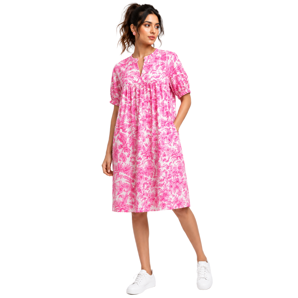 Relaxed fit Midi Dress with Pockets
