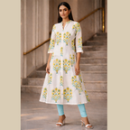 Princess Cut A-Line Kurta with Pockets