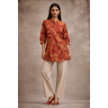 Kurti Above Mid Thigh Length with Mandarin Collar