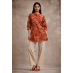 Kurti Above Mid Thigh Length with Mandarin Collar