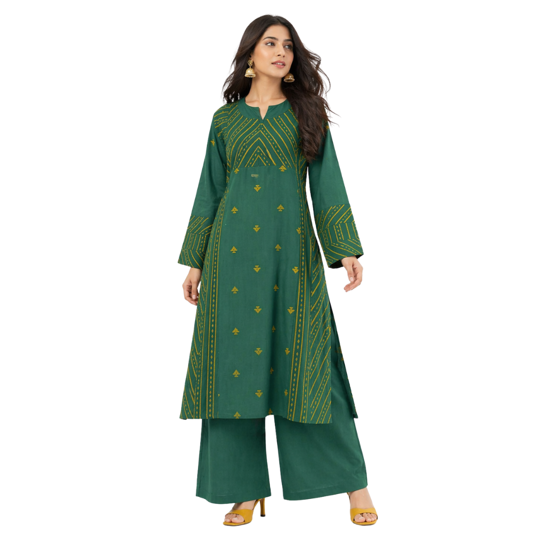 Wide Hem Panel Kurta