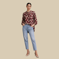 Gathered Yoke, High Low Shirt Style Kurti
