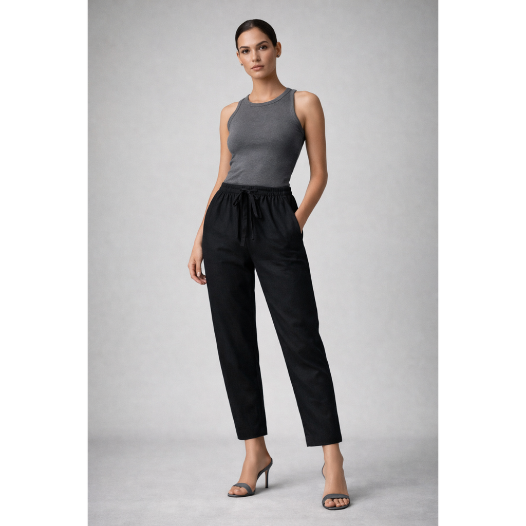 Casual Cigarette Fit, Ankle Length Pants