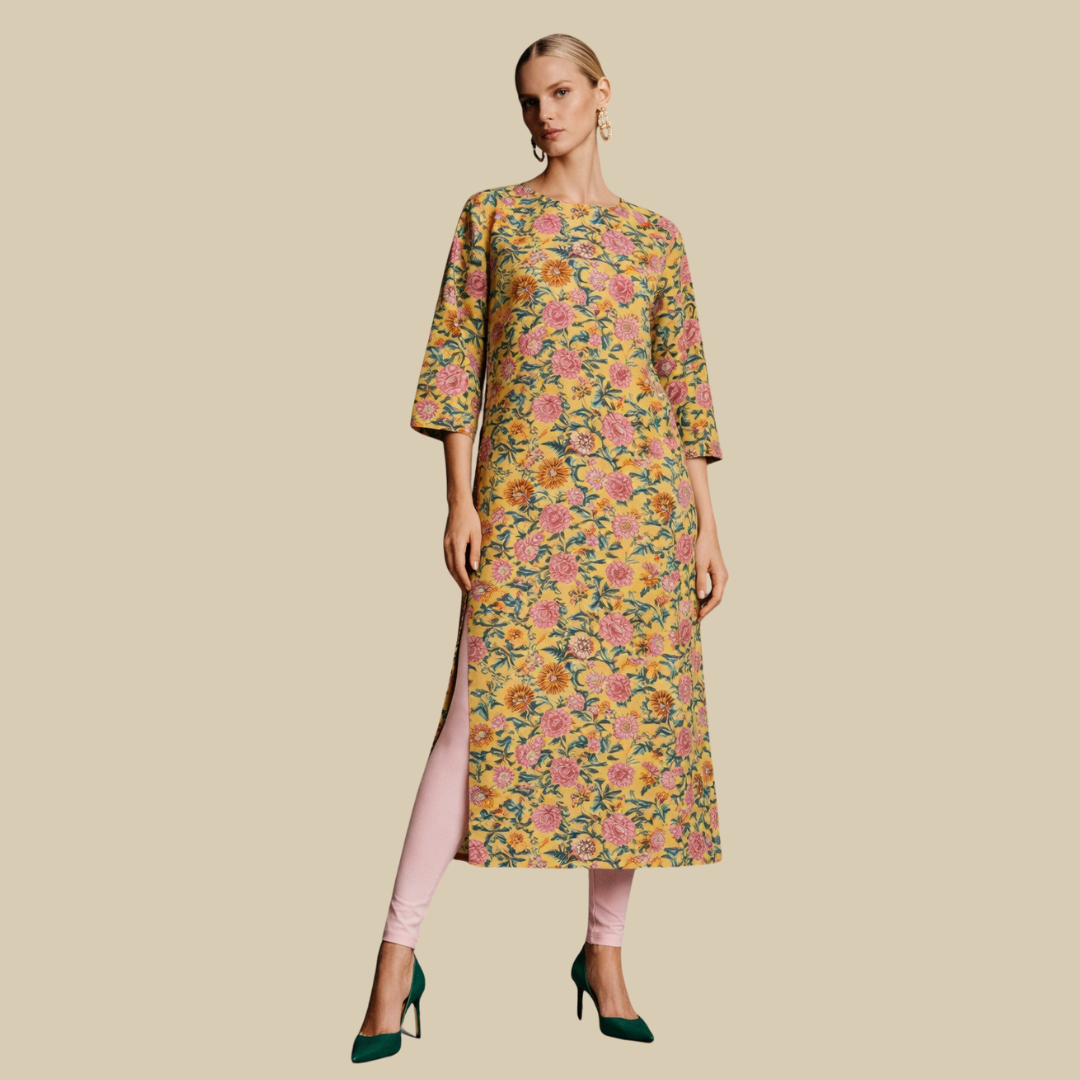 Basic High Neck Kurta