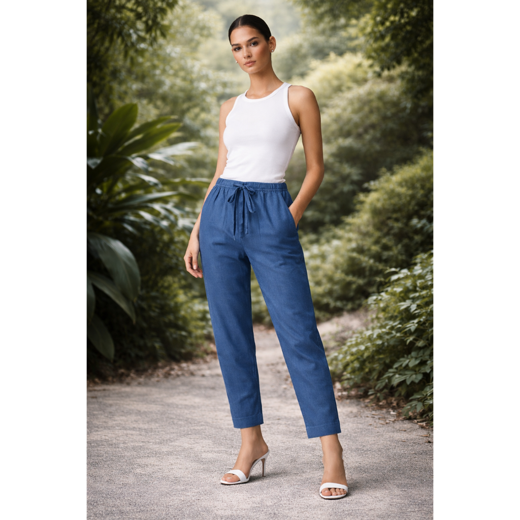 Casual Cigarette Fit, Ankle Length Pants