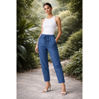 Casual Cigarette Fit, Ankle Length Pants