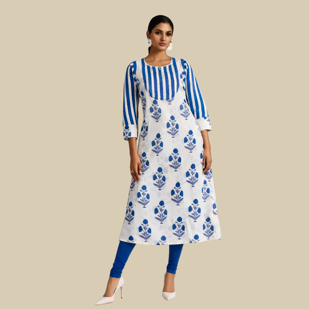 2 Pcs Set Kurta with Cig Pants