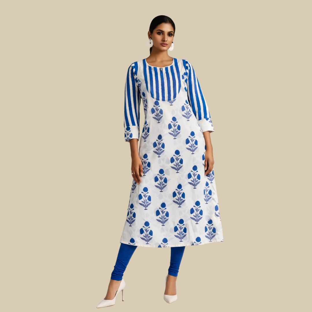 2 Pcs Set Kurta with Cig Pants