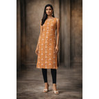 Sleeveless Printed Kurta