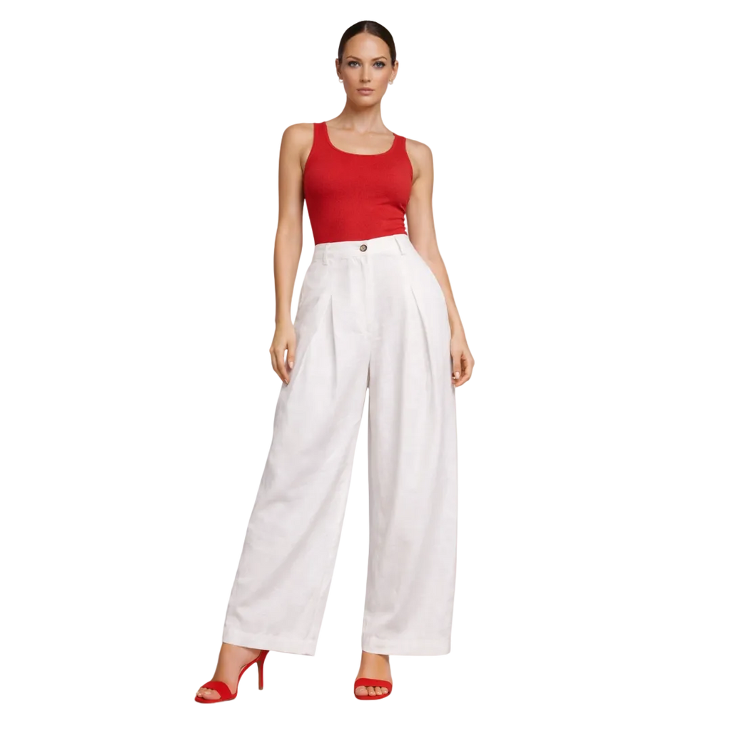 Pleated Pants with Pockets
