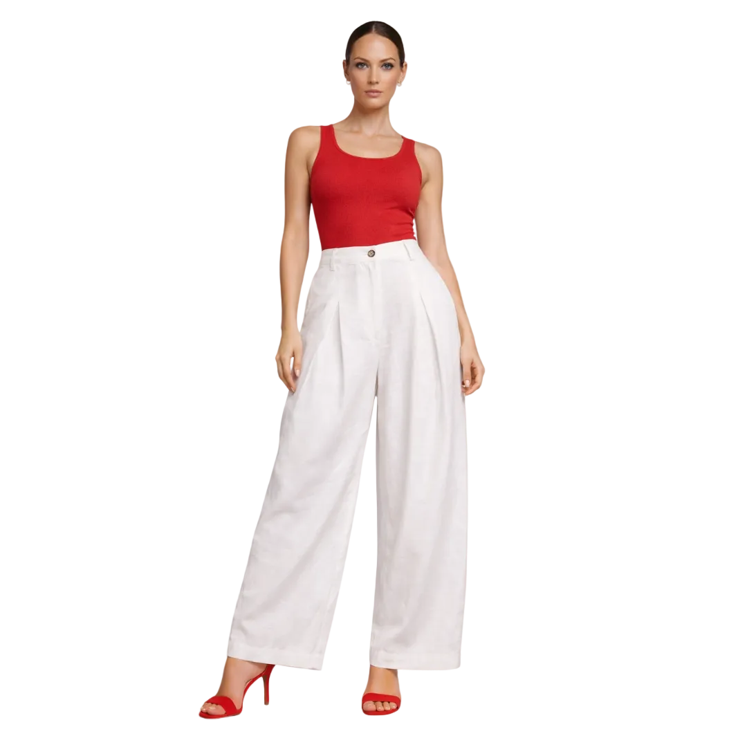 Pleated Pants with Pockets