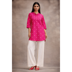 Kurti Above Mid Thigh Length with Mandarin Collar