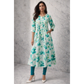 A-Line Pintuck Kurta with Pockets