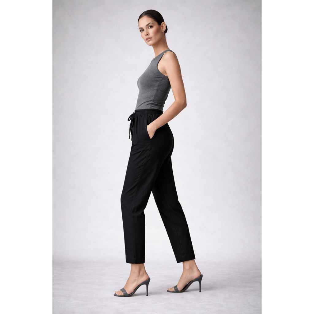 Casual Cigarette Fit, Ankle Length Pants