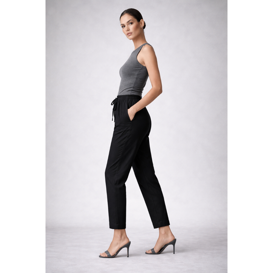 Casual Cigarette Fit, Ankle Length Pants