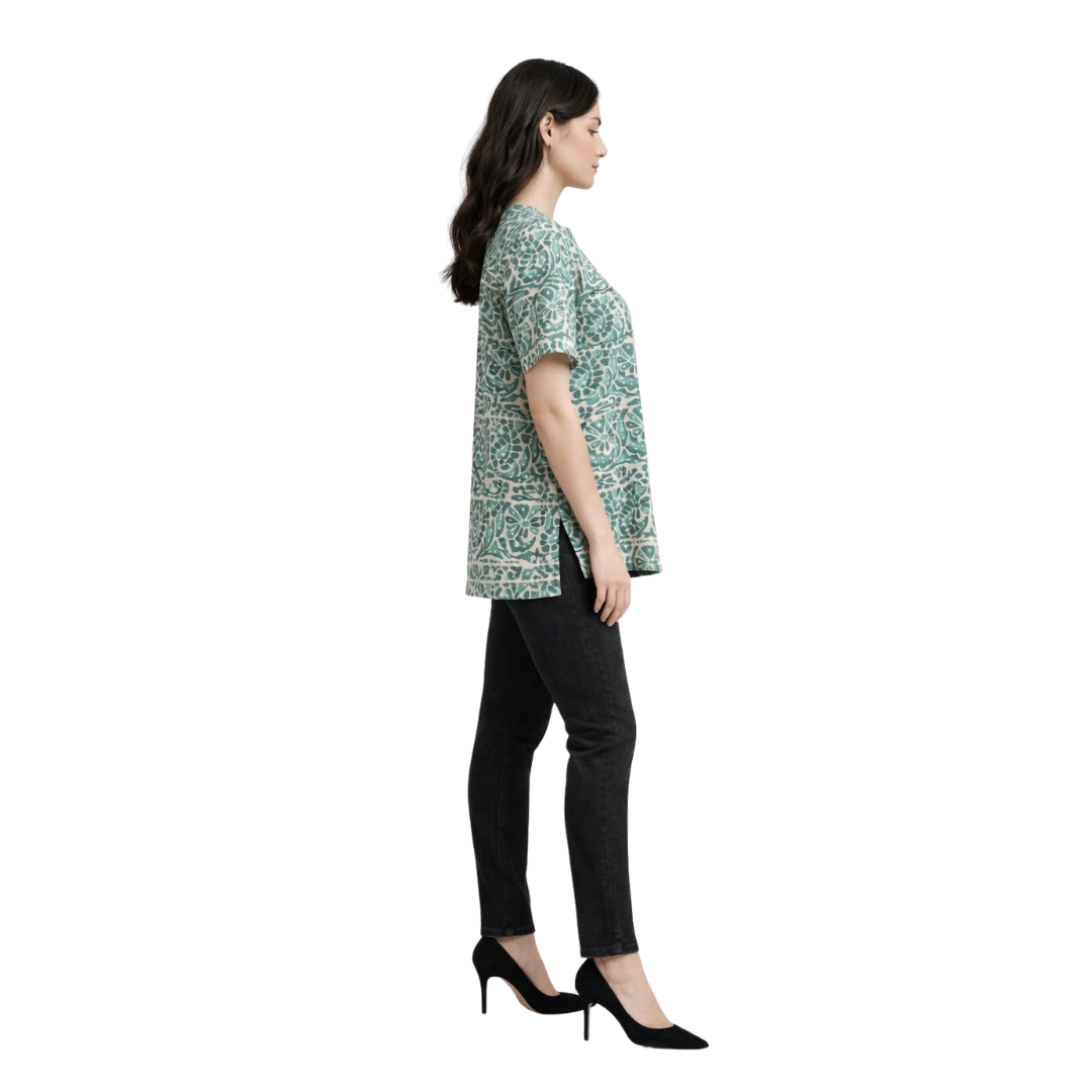 Raglan Sleeve Kurti/Top with Side Slits