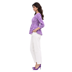 Peplum Top with Pintuck Yoke