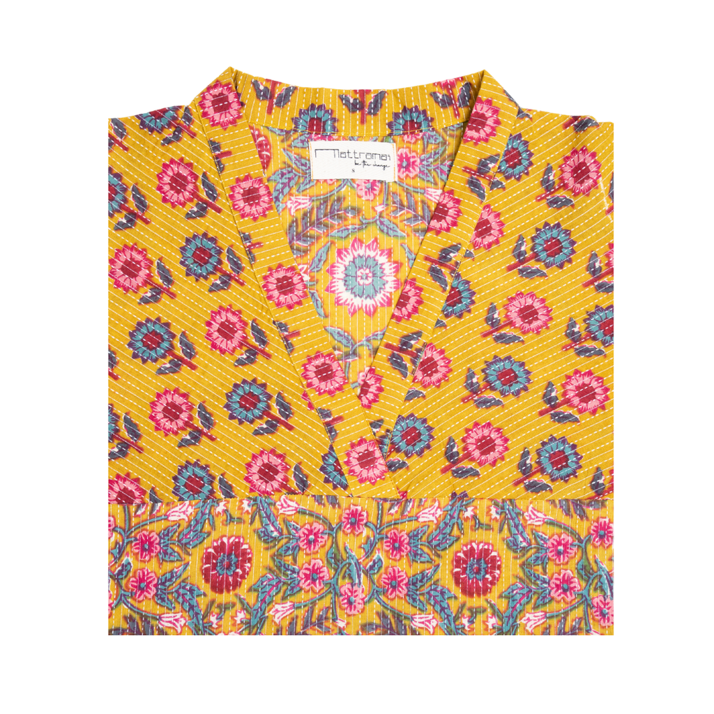 V Neck Kurta with Detailed Yoke