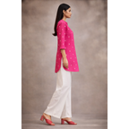 Kurti Above Mid Thigh Length with Mandarin Collar