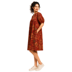 Relaxed fit Midi Dress with Pockets