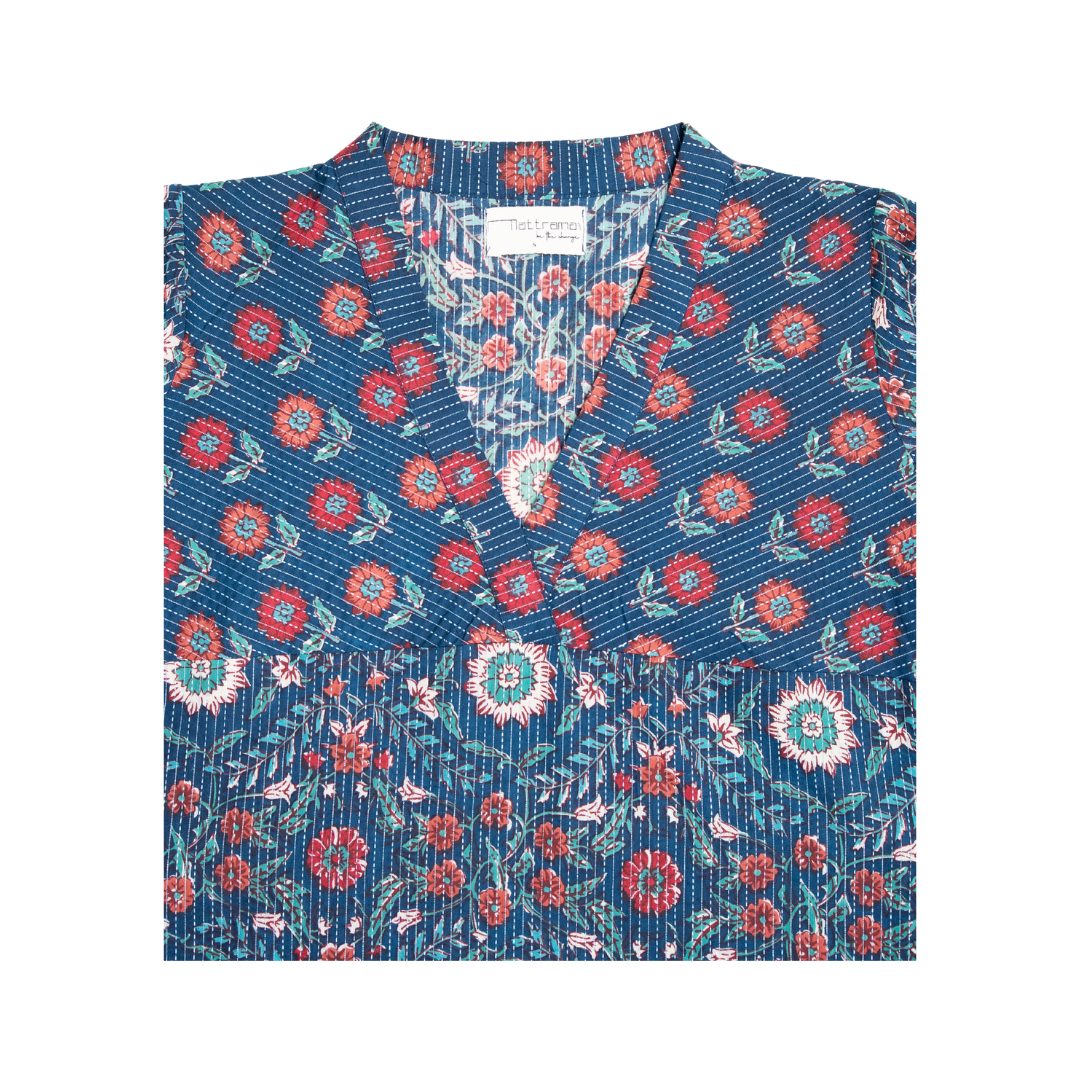 V Neck Kurta with Detailed Yoke