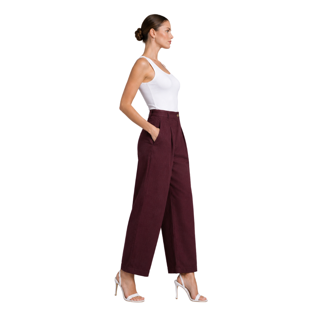 Pleated Pants with Pockets