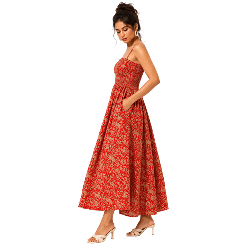 Adjustable thin shoulder strap summer dress