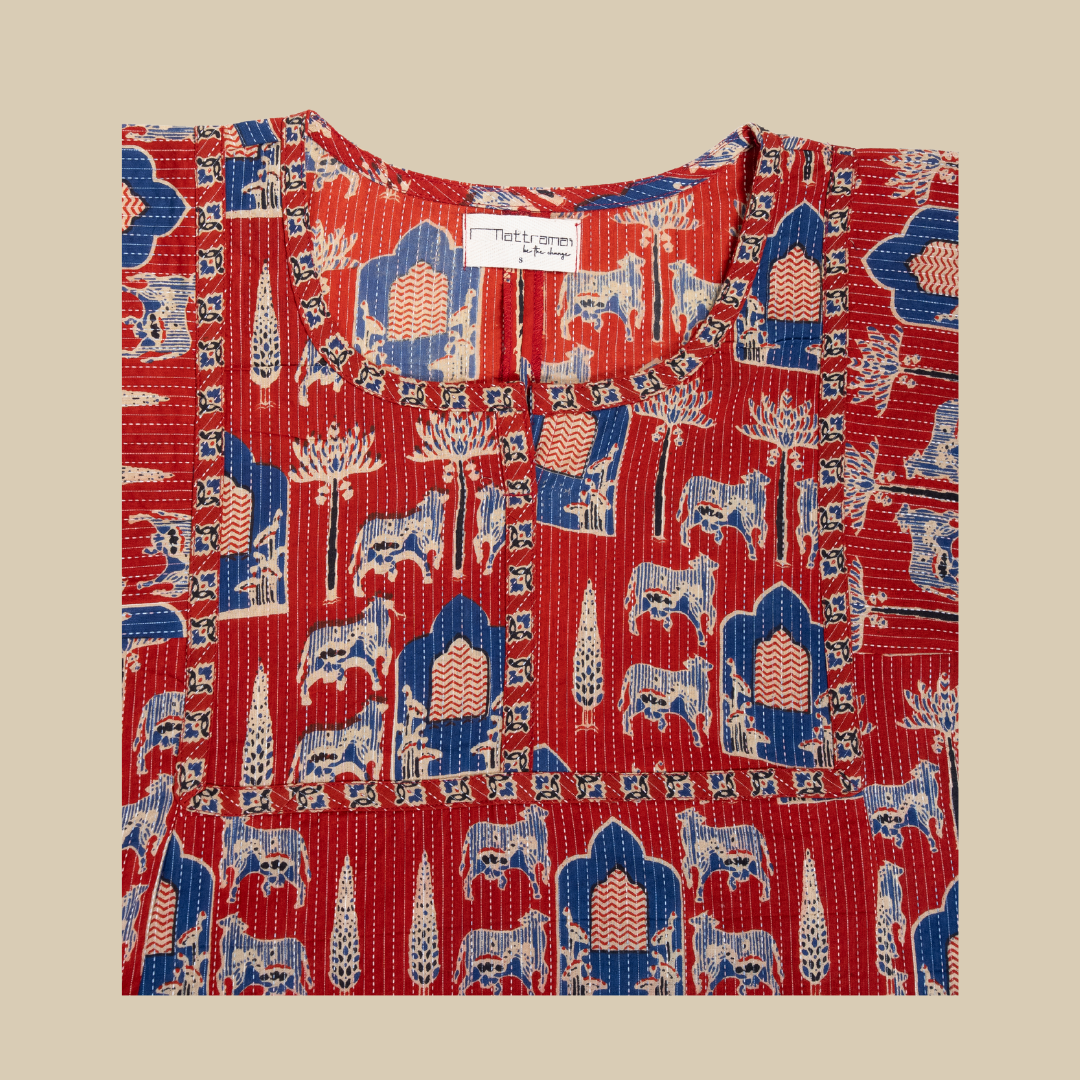 Wide Hem, Loose Fit Kurta with Pockets