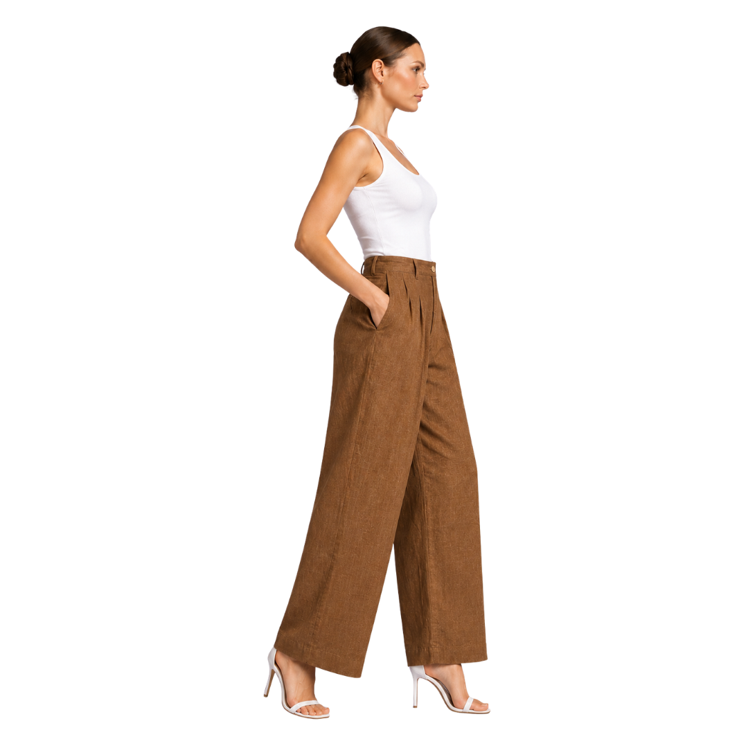 Pleated Pants with Pockets