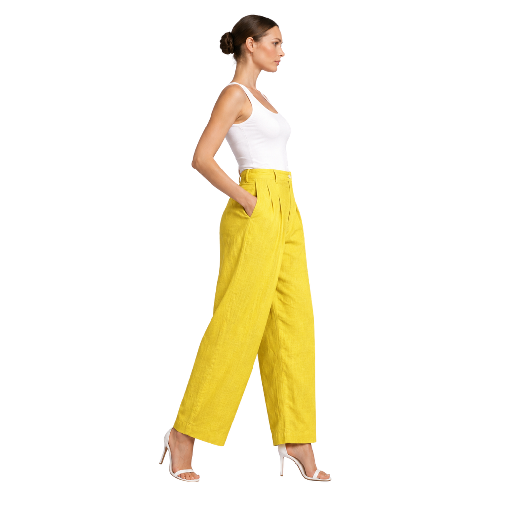 Pleated Pants with Pockets