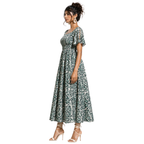 A-line Dress with hand-smocked Yoke & Square Scoop Neck with Pockets