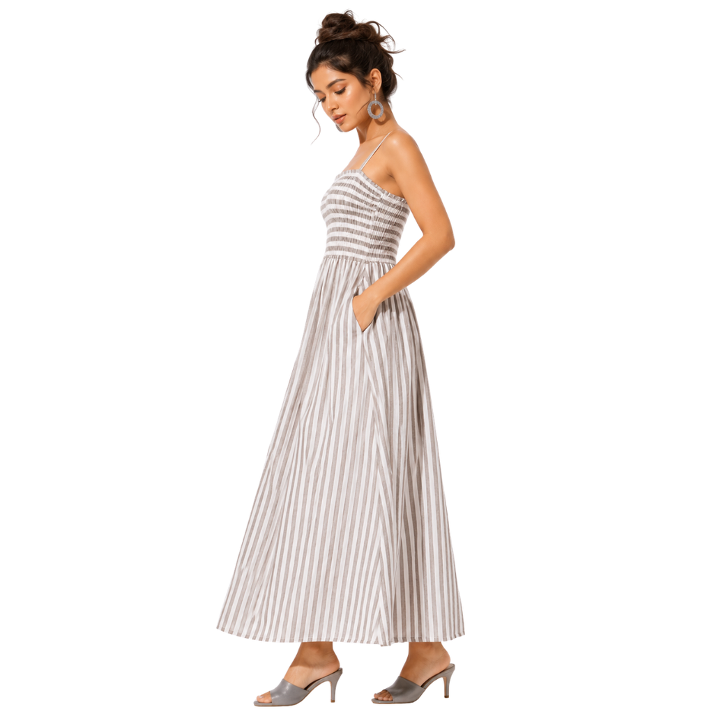 Adjustable thin shoulder strap summer dress