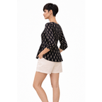 Peplum Top with Pintuck Yoke