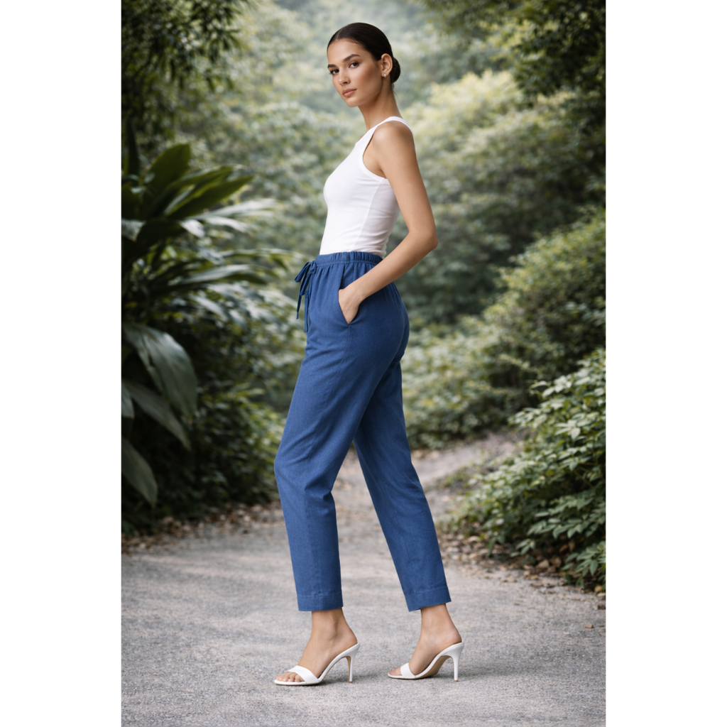 Casual Cigarette Fit, Ankle Length Pants