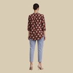Gathered Yoke, High Low Shirt Style Kurti