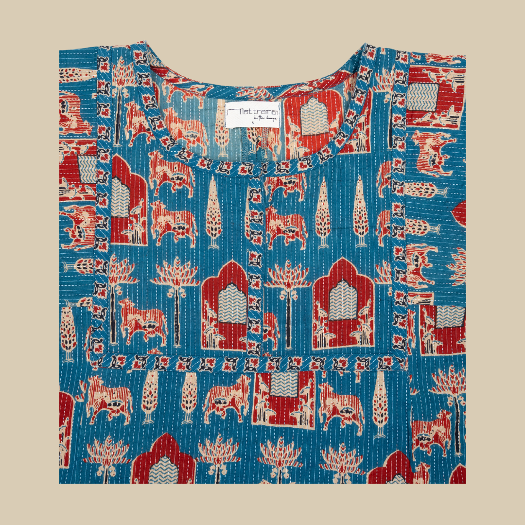 Wide Hem, Loose Fit Kurta with Pockets