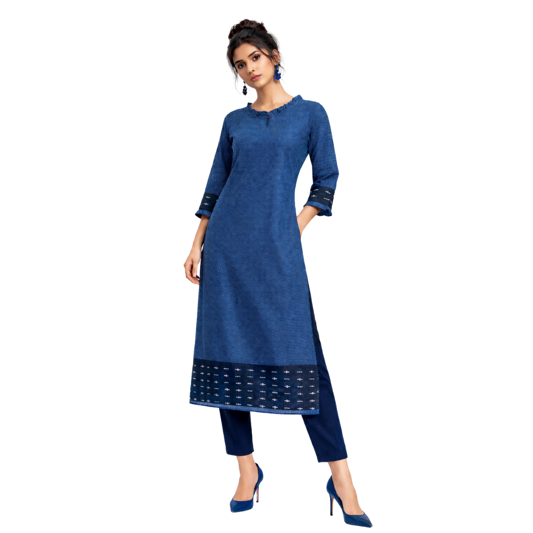 Frill Closed Neck Kurta